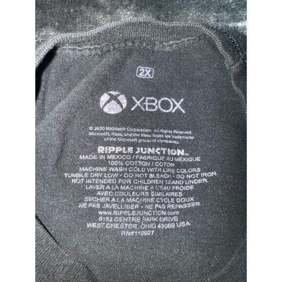 Xbox Ripple Junction Graphic T-Shirt Men's 2X Black Gaming Icons Short Sleeve - Picture 3 of 5
